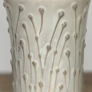 OATMEAL TINA VASE IN PUSSY WILLOW