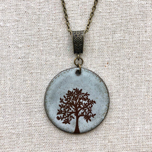 WHITE LONG TREE OF LIFE NECKLACE