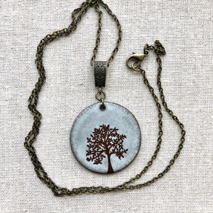 WHITE LONG TREE OF LIFE NECKLACE