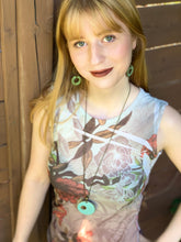 Load image into Gallery viewer, TURQUOISE LARGE DONUT DROP EARRINGS