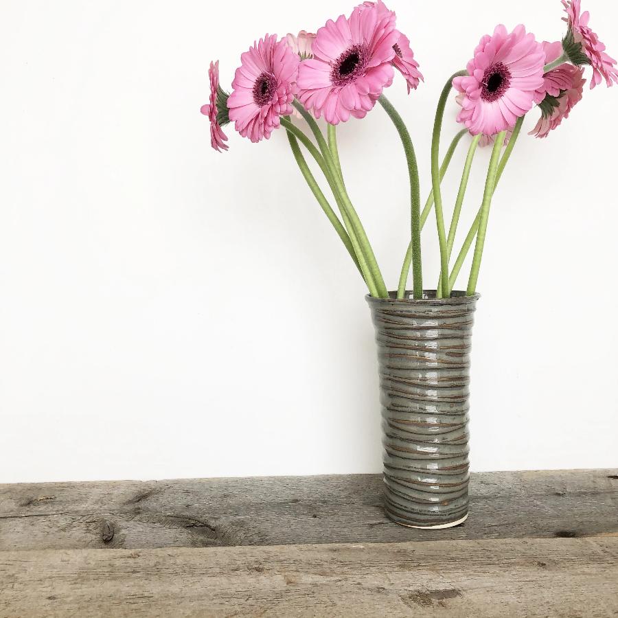 WAVE TINA VASE IN SLATE