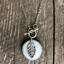 Load image into Gallery viewer, WHITE LEAF CHARM PENDANT