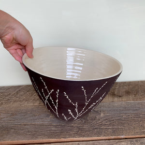 BOTANICAL SILHOUETTES TALL SERVING BOWL