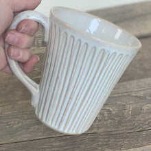 Load image into Gallery viewer, STRIPED MUG IN OATMEAL-16 OUNCES