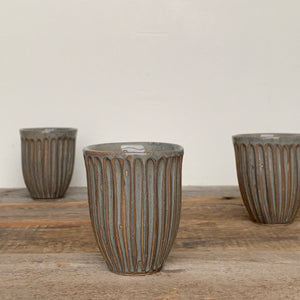 SLATE WINE CUPS WITH STRIPES (set of 4)