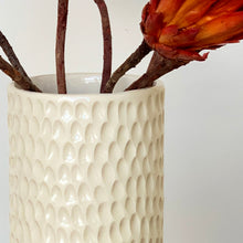 Load image into Gallery viewer, IVORY MEDIUM CYLINDER VASE IN CORAL