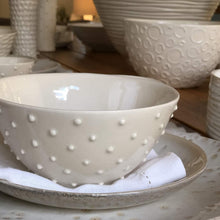 Load image into Gallery viewer, IVORY MEDIUM EVERYDAY BOWL WITH DOTS