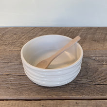 Load image into Gallery viewer, IVORY BRIE BAKER / PATE DISH WITH WAVE WITH SPOON