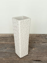 Load image into Gallery viewer, IVORY SQUARE VASE WITH CIRCLES