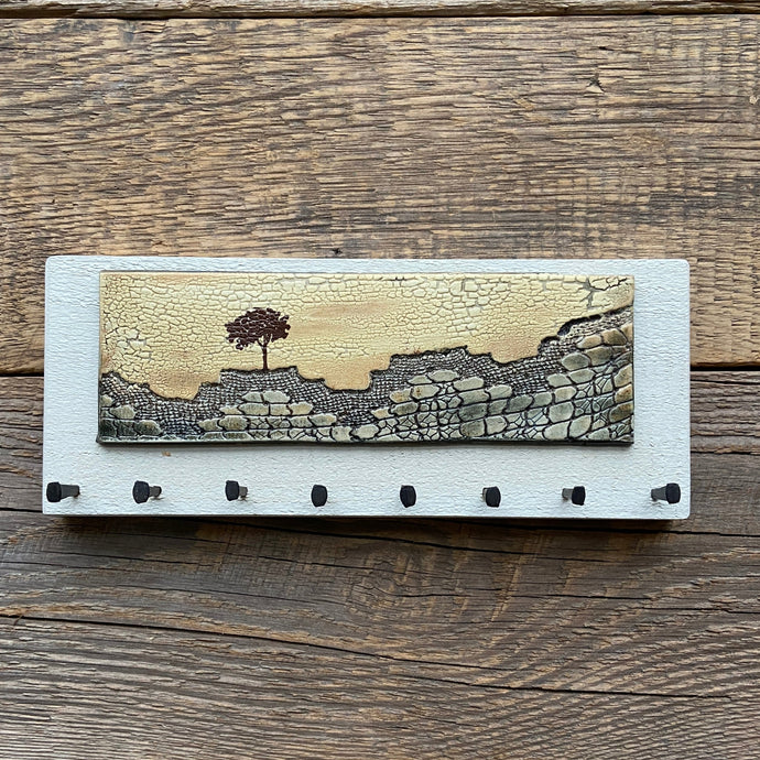 Dotti Potts Ceramic Art Hanger-Medium With Tree 007