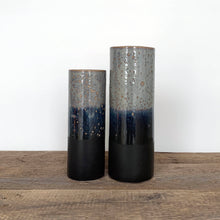 Load image into Gallery viewer, MIDNIGHT SMALL CYLINDER VASE (9&quot; tall)