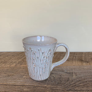 PUSSY WILLOW MUG IN OATMEAL-16 OUNCES