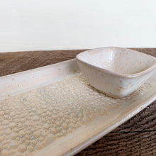 Load image into Gallery viewer, OATMEAL SMALL RECTANGLE PLATTER SET IN PEBBLE (5.5&quot; x 11&quot;)
