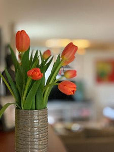 WAVE CYLINDER VASE IN SLATE