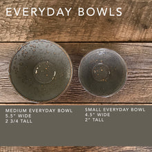 Load image into Gallery viewer, EVERYDAY BOWL WITH CIRCLES IN SLATE - SMALL set of 2