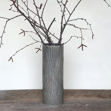 Load image into Gallery viewer, SLATE CYLINDER VASE WITH WOOD GRAIN