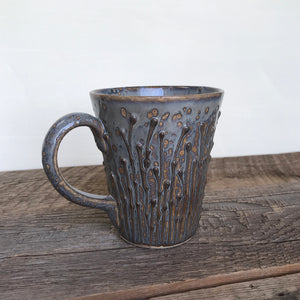 PUSSY WILLOW MUG IN SLATE-16 OUNCES