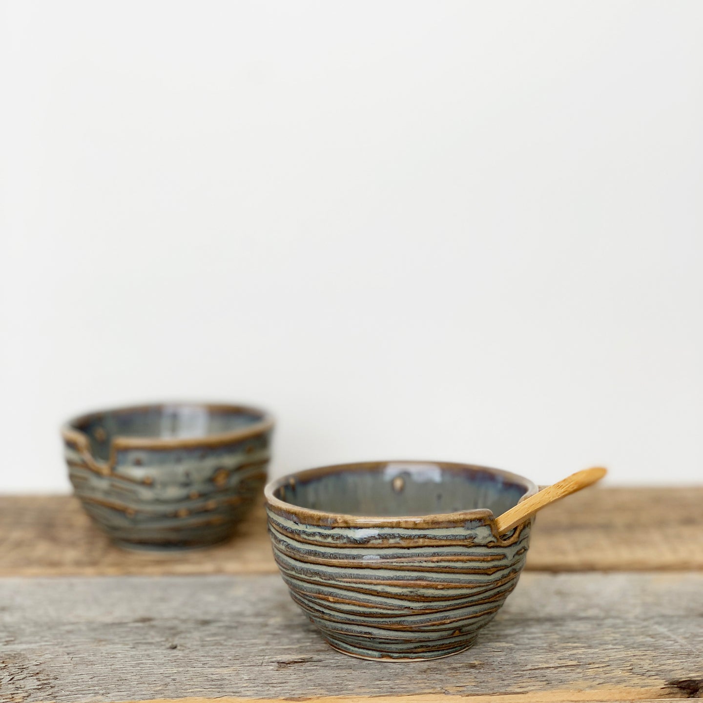 SLATE SALT POT WITH SPOON