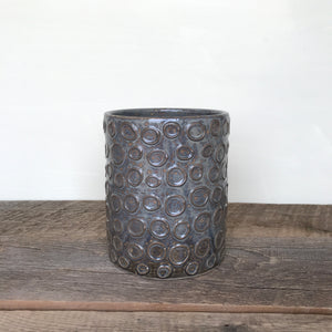 SLATE UTENSIL HOLDER WITH CIRCLES