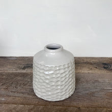 Load image into Gallery viewer, IVORY TOBI VASE IN CORAL (5&quot; tall, opening 7/8&quot;)